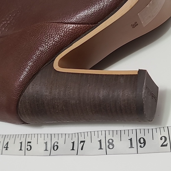 See by Chloe Genuine‎ Brown Leather Heeled Boots Size 7/38 - Picture 11 of 16